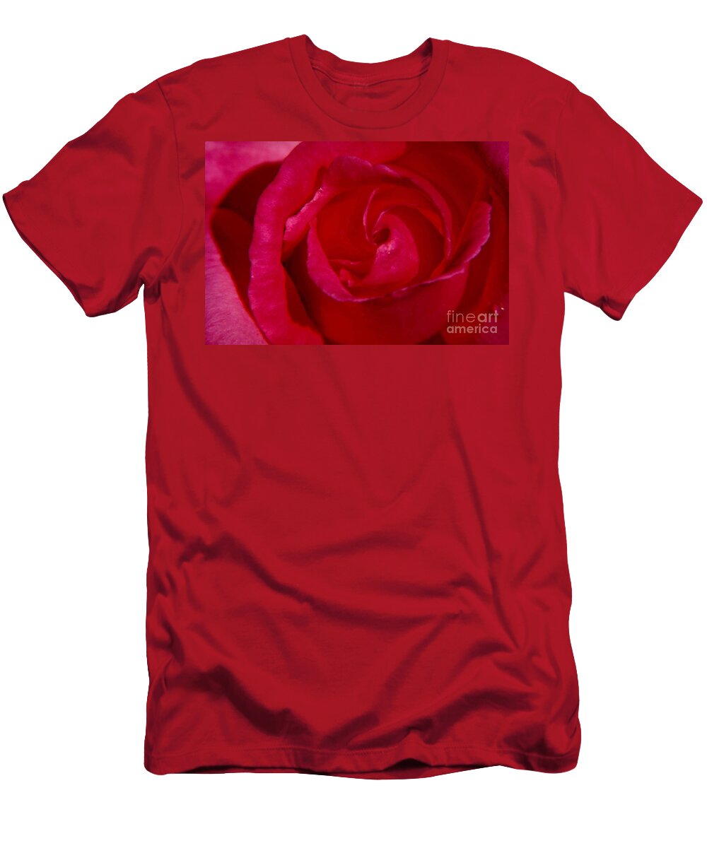 Floral T-Shirt featuring the photograph Red Rose by Mark Gilman
