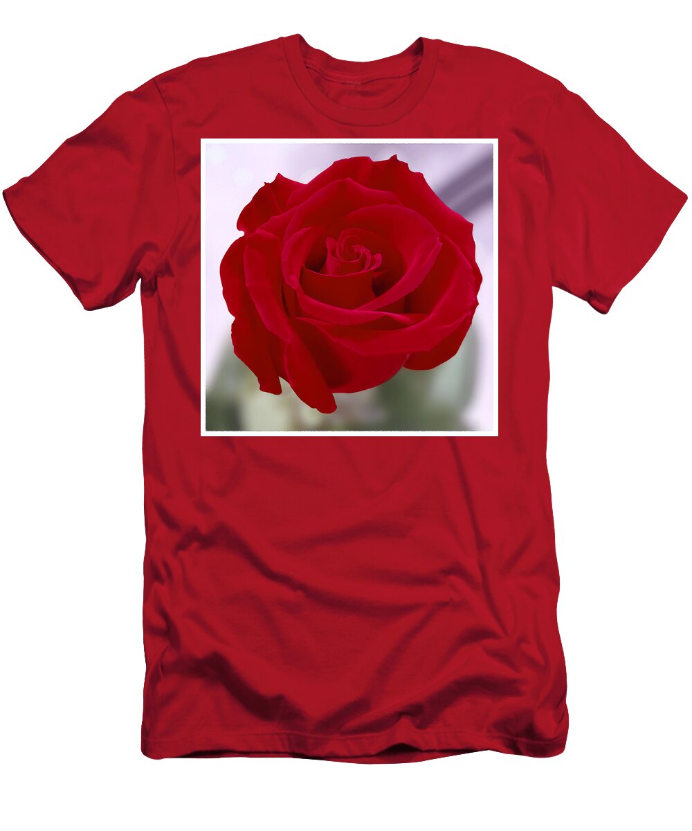 Red Rose T-Shirt featuring the photograph Red Rose by Mike McGlothlen