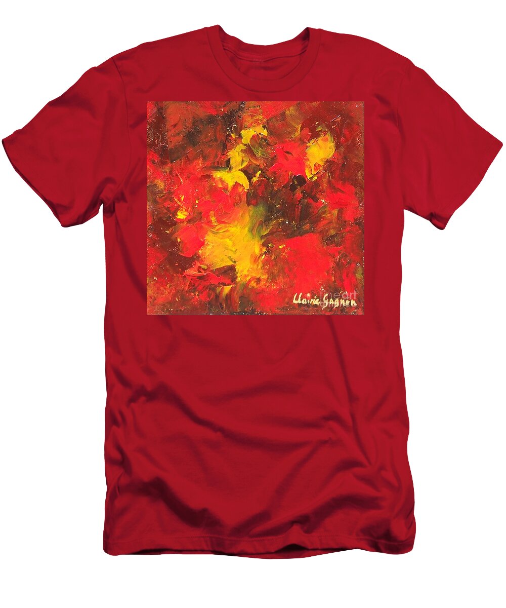 Abstract T-Shirt featuring the painting The Old Masters by Claire Gagnon