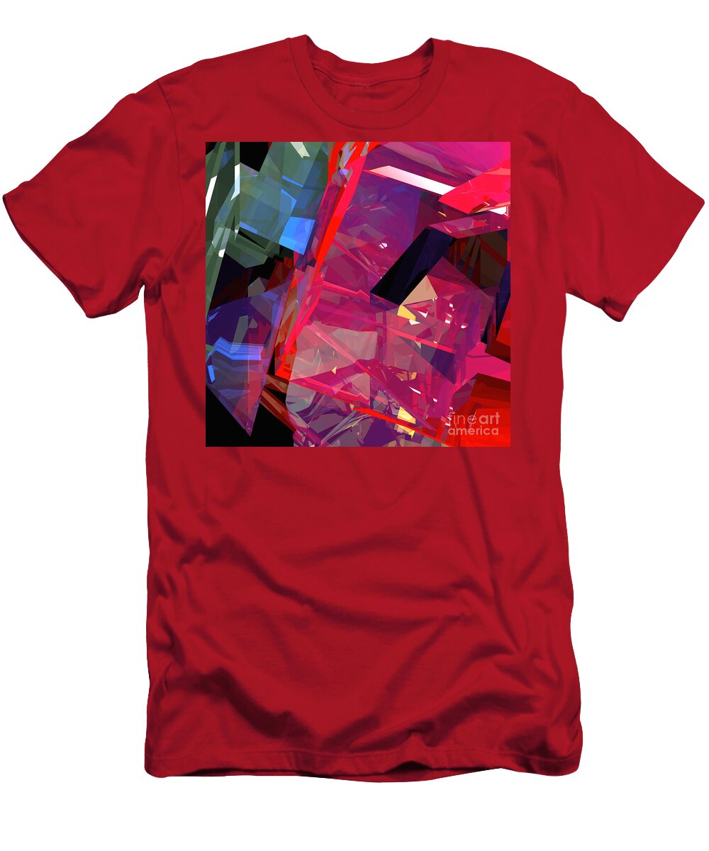 Abstract T-Shirt featuring the digital art Tower Poly 11 Airstrike 2 by Russell Kightley