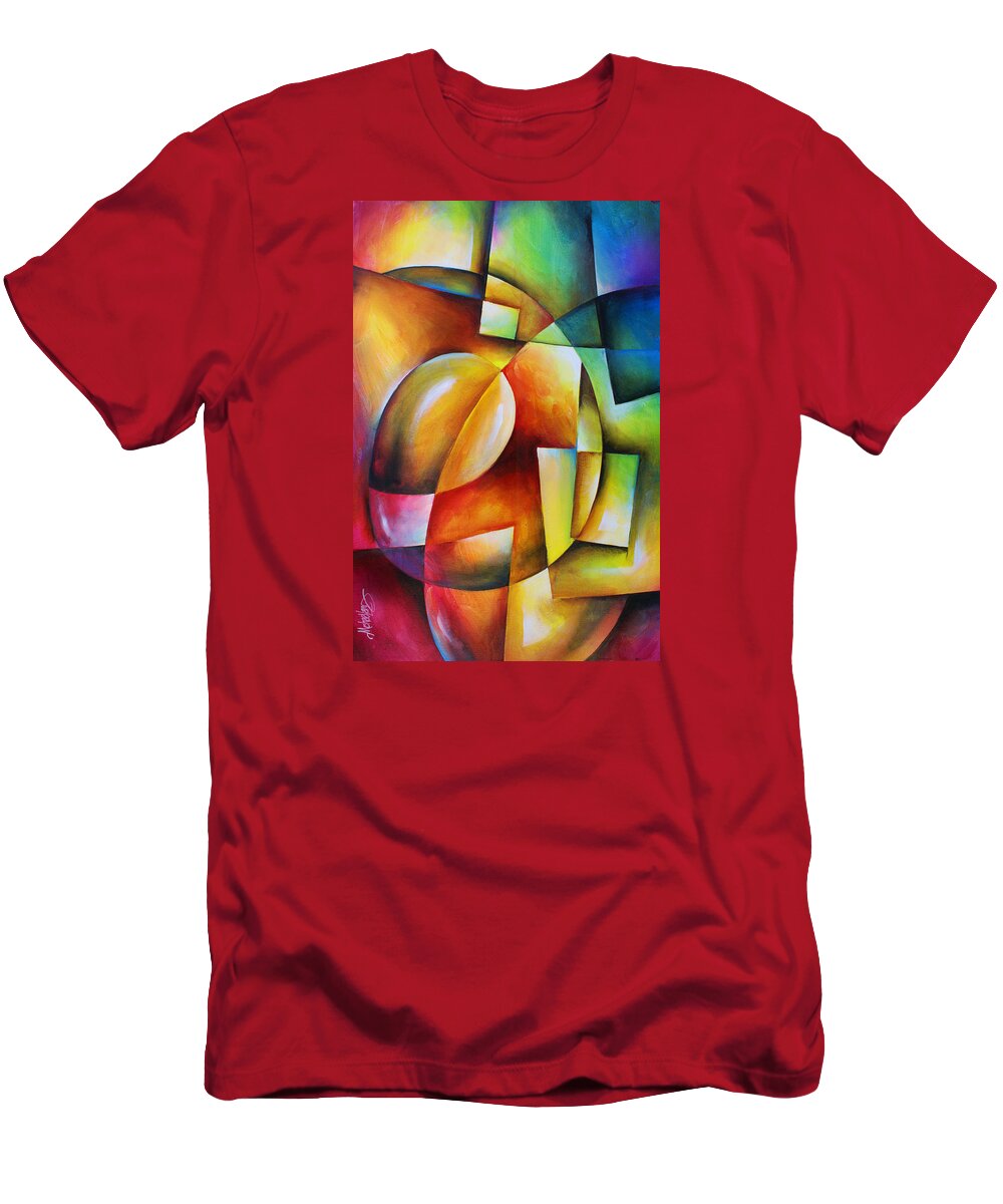 Abstract T-Shirt featuring the painting ' Evolution 2 ' by Michael Lang