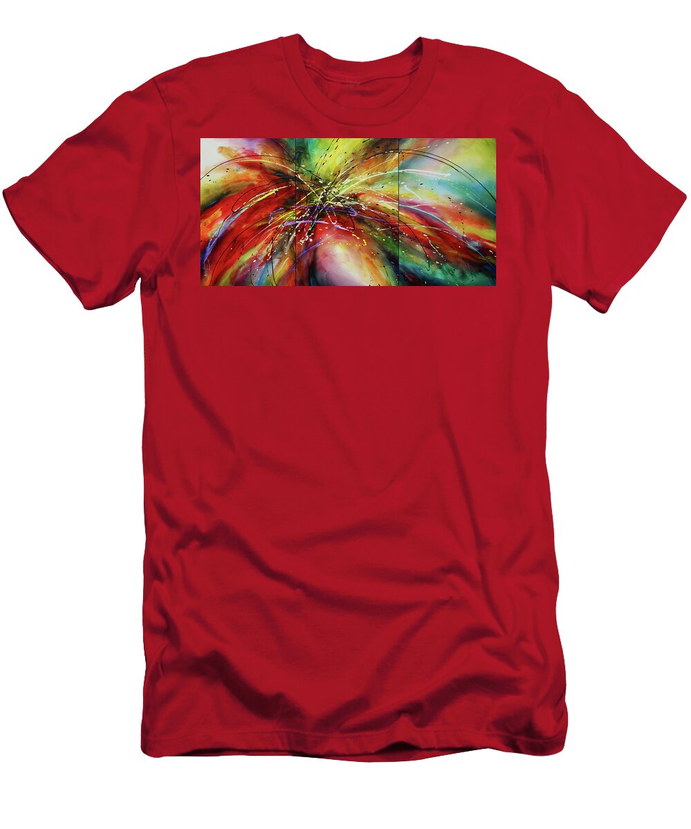 Abstract T-Shirt featuring the painting ' Shattered Forms ' by Michael Lang
