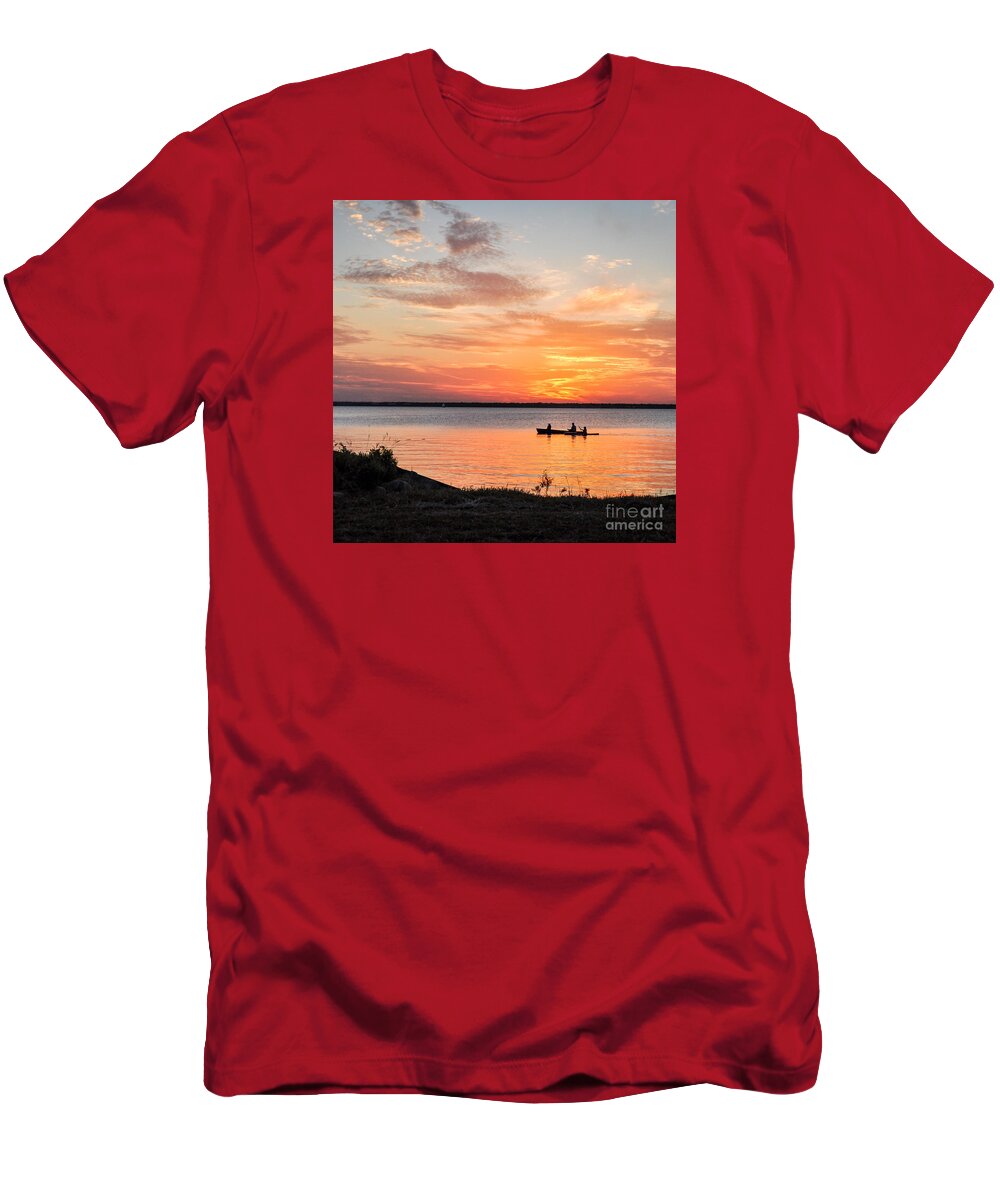 Boating T-Shirt featuring the photograph Boating Sunset #1 by Cheryl McClure