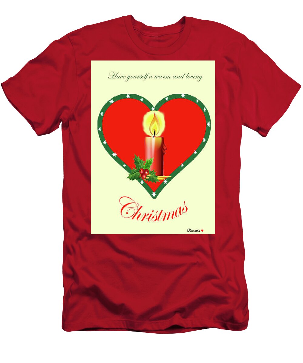 Christmas T-Shirt featuring the digital art Christmas by Quwatha Valentine