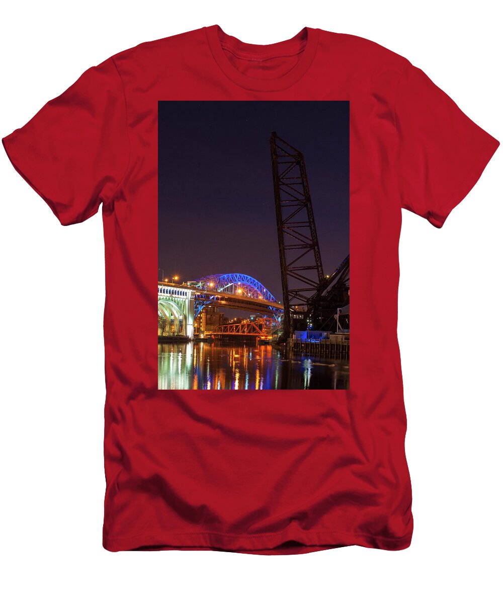 Cleveland T-Shirt featuring the photograph City of Bridges #1 by Stewart Helberg