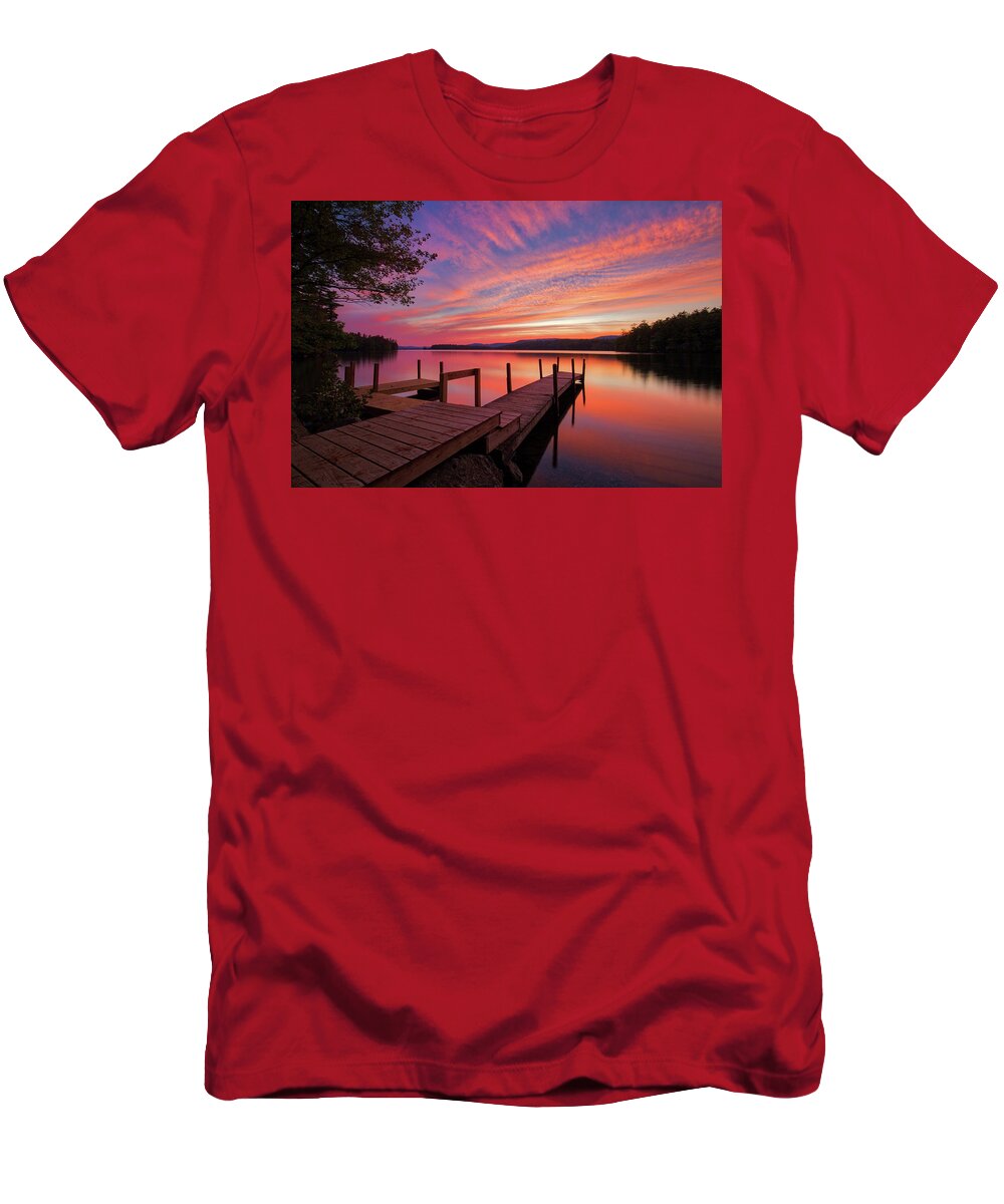 Squam Lake T-Shirt featuring the photograph Squam Lake Sunset #1 by Robert Clifford