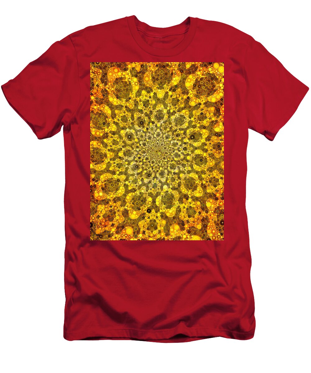 Sun T-Shirt featuring the digital art Sun Burst #1 by Nick Heap