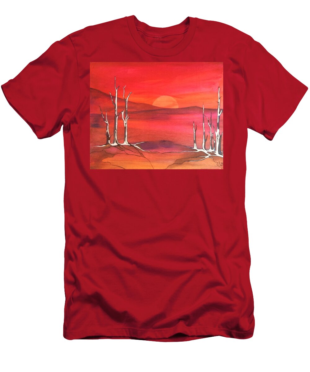Sun T-Shirt featuring the painting Sunrise #2 by Pat Purdy