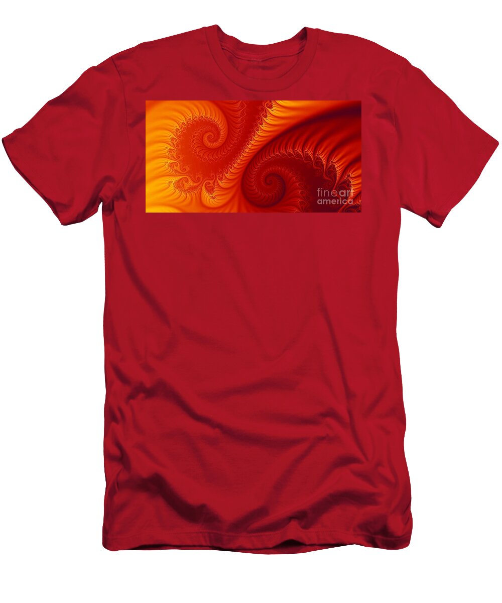 Abstract T-Shirt featuring the digital art Swirls Two by Geraldine DeBoer