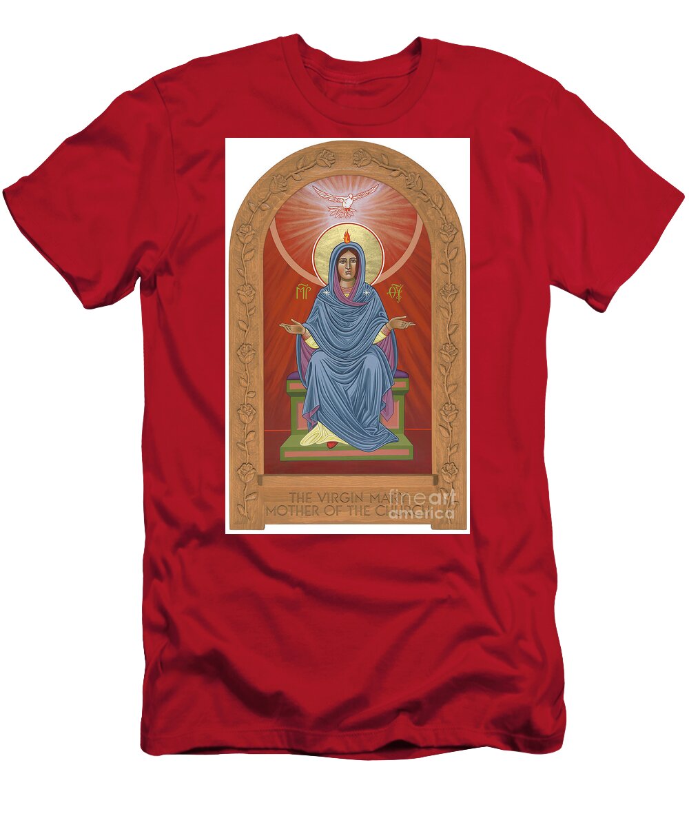 The Blessed Virgin Mary T-Shirt featuring the painting The Blessed Virgin Mary Mother of the Church by William Hart McNichols
