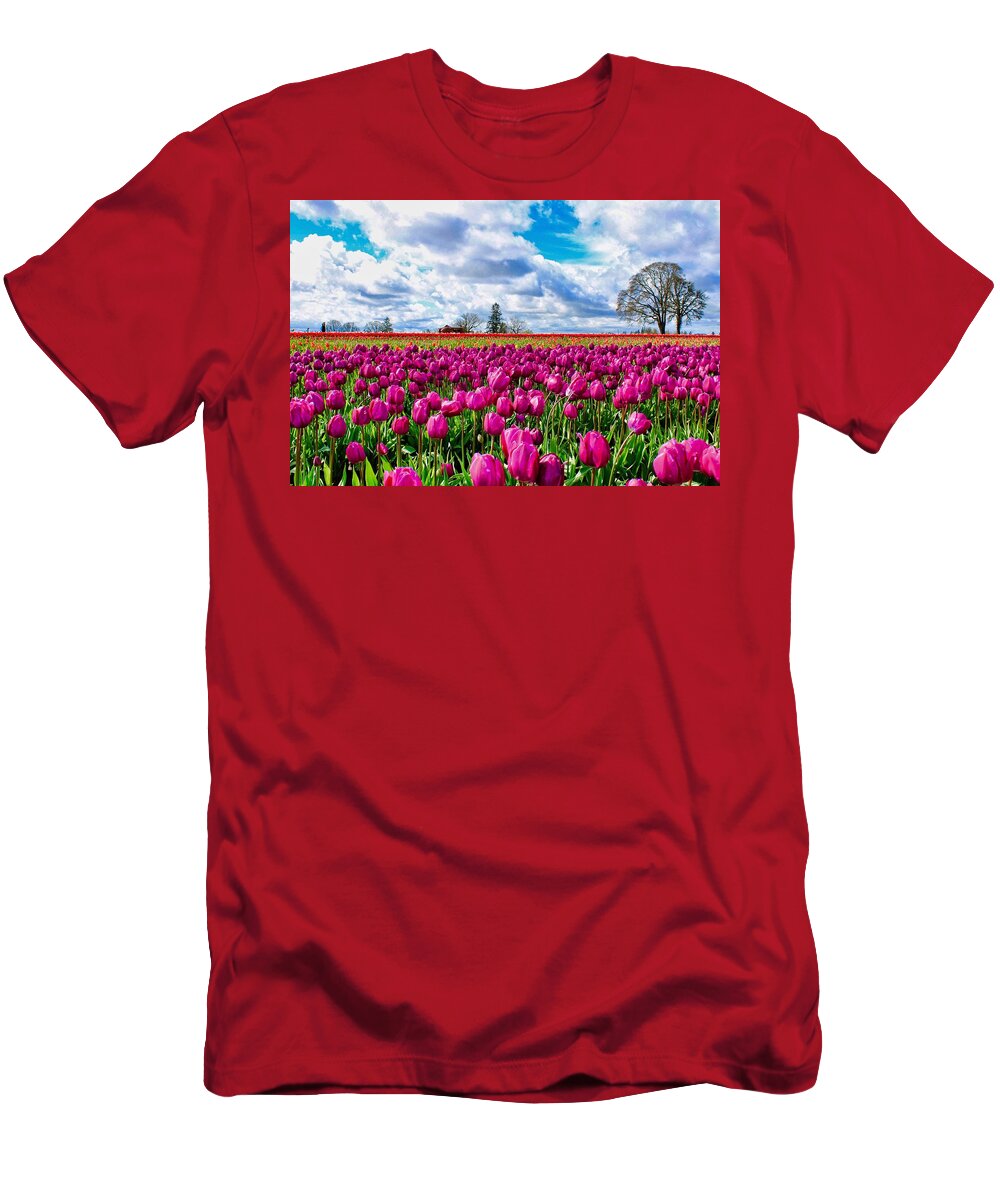 Tulips T-Shirt featuring the photograph Tulip Field #2 by Brian Eberly