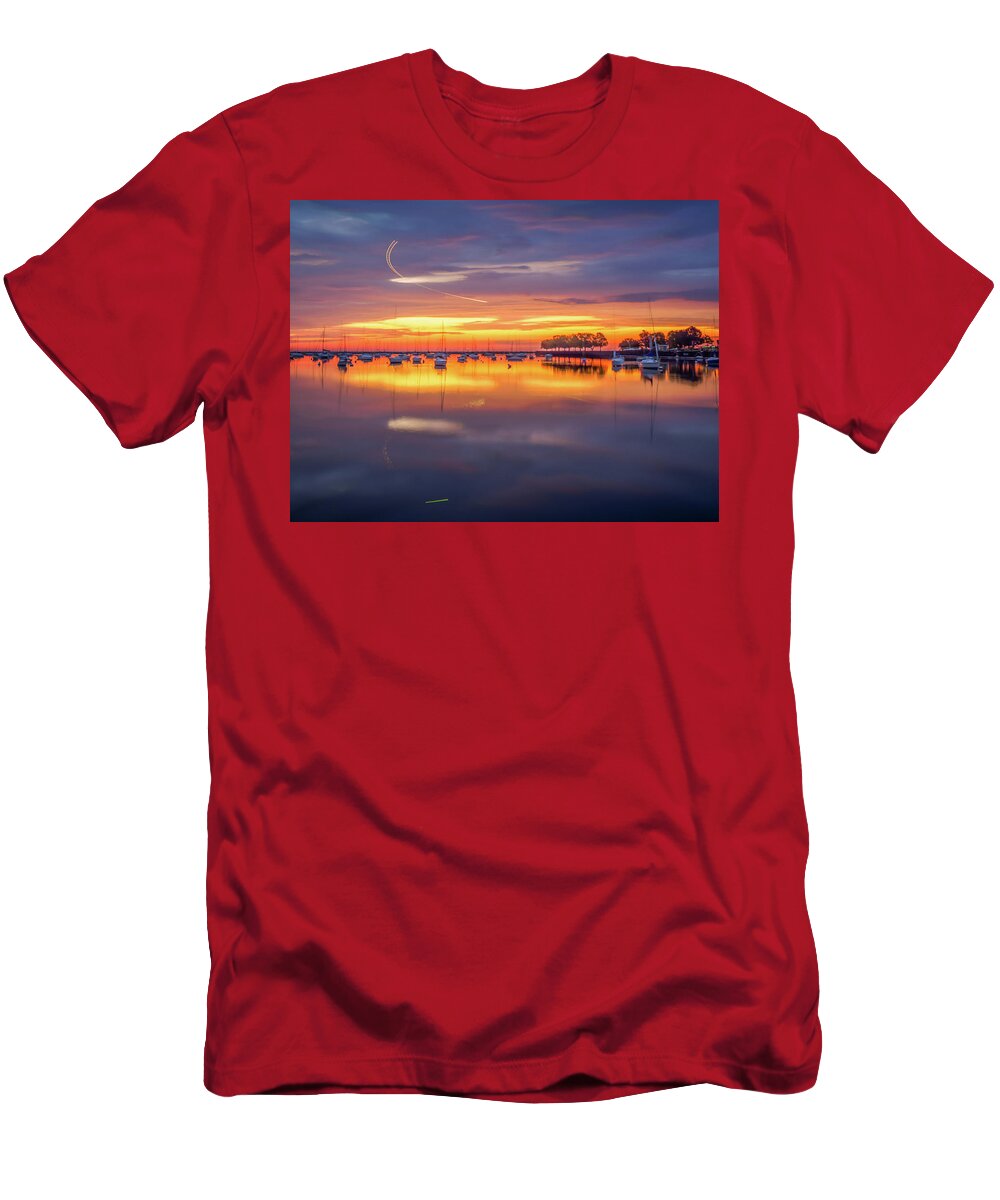 Lake Michigan T-Shirt featuring the photograph In the flight path by Kristine Hinrichs