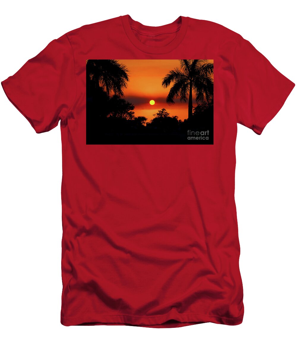 Sunset T-Shirt featuring the photograph 14- Sunfire by Joseph Keane