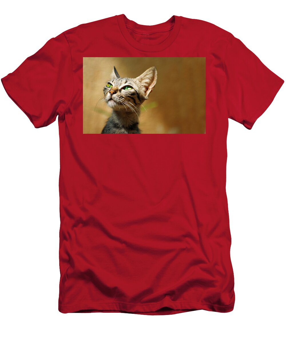 Cat T-Shirt featuring the digital art Cat #19 by Super Lovely
