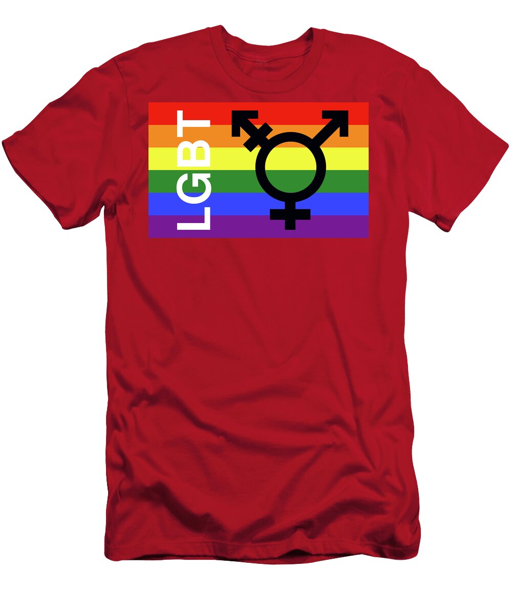hans miljø Human LGBT, Lesbian, Gay,Transgender, Bisexual, Gay Pride Flag T-Shirt by Craig  McCausland - Pixels