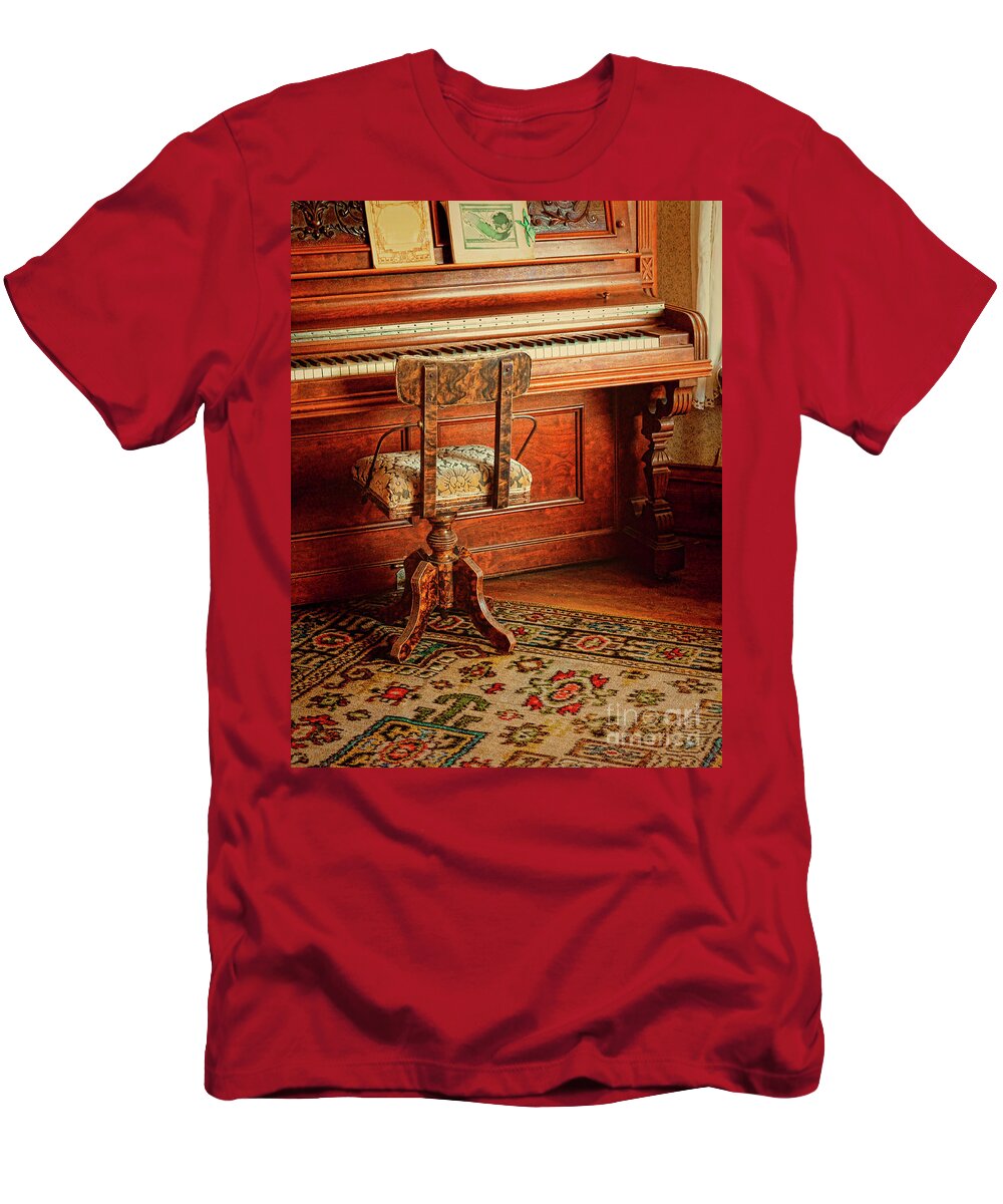 Piano T-Shirt featuring the photograph Vintage Piano #2 by Jill Battaglia