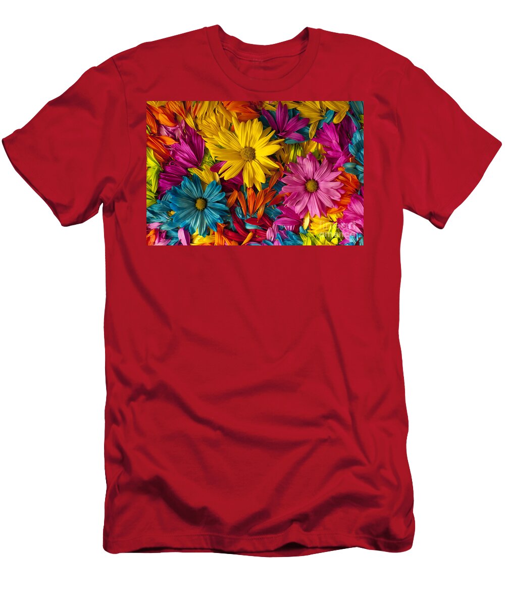 Abstract T-Shirt featuring the photograph Daisies Petals #4 by Jim Corwin