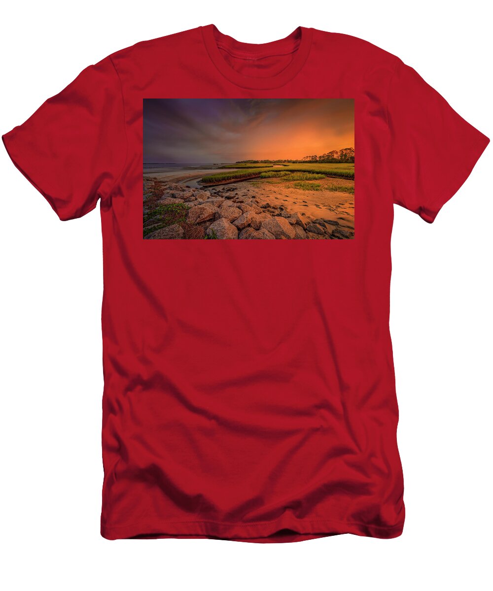 Amelia Island T-Shirt featuring the photograph Big Talbot Island #5 by Peter Lakomy