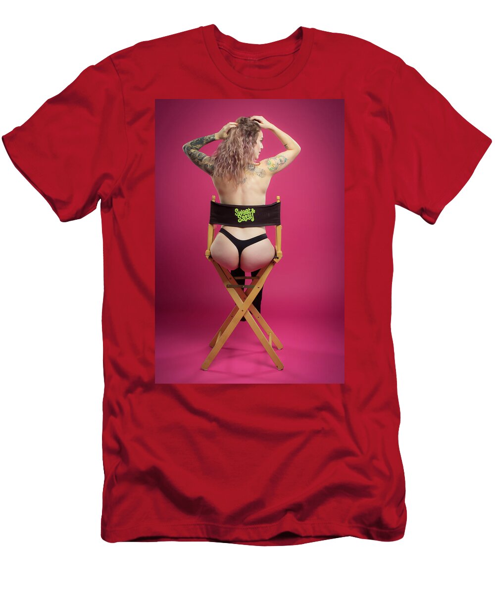 Implied Nude T-Shirt featuring the photograph Danni by La Bella Vita Boudoir