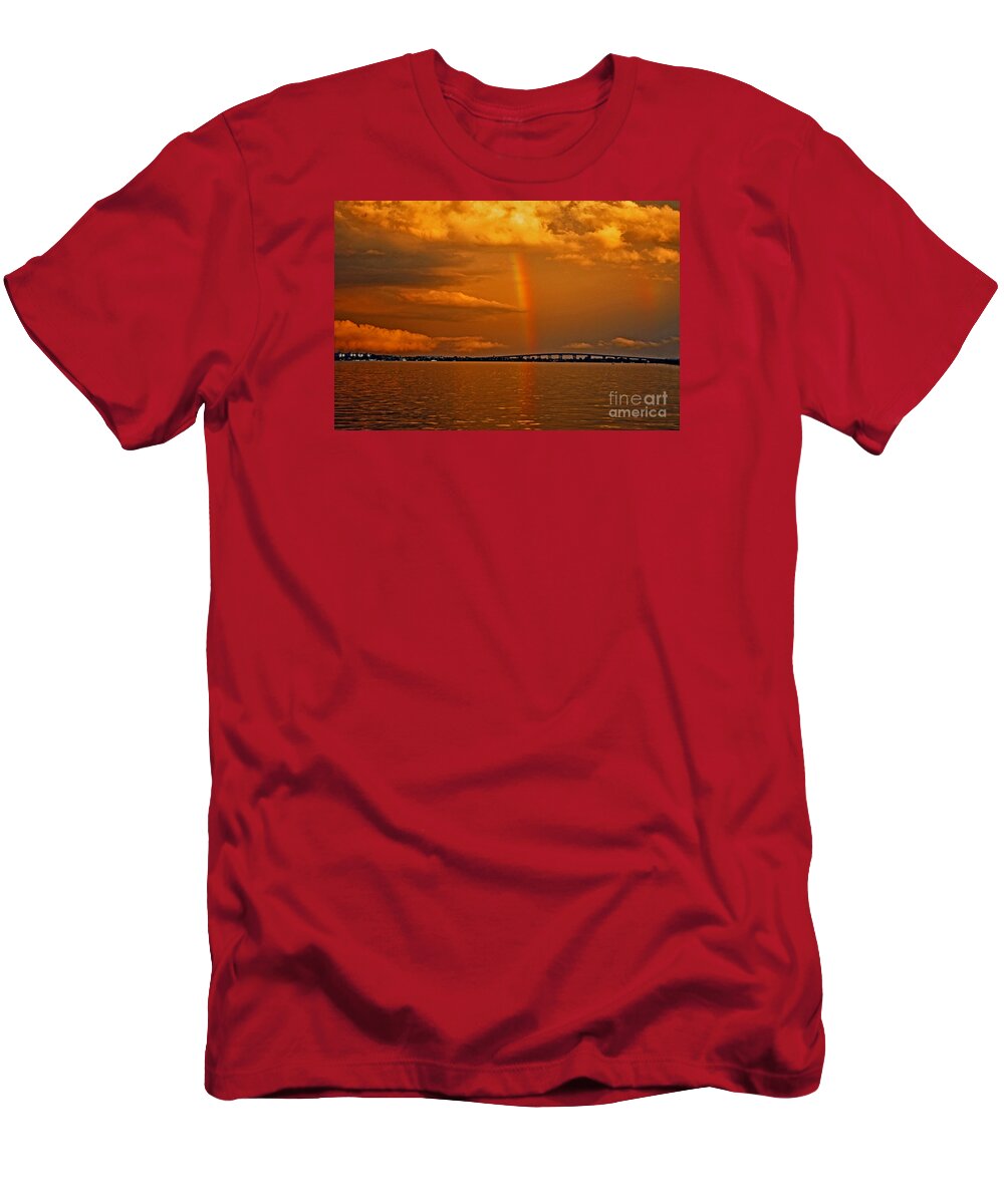 Rainbow. Beach T-Shirt featuring the photograph 8- Rainbeams In Paradise by Joseph Keane