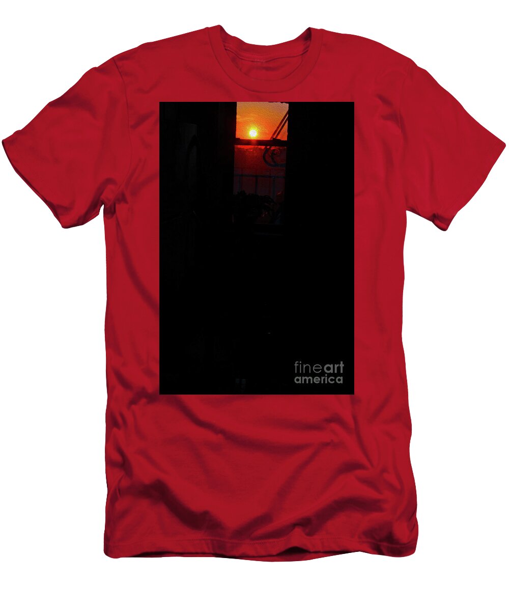 Walter Paul Bebirian T-Shirt featuring the digital art 9-11-2057l by Walter Paul Bebirian