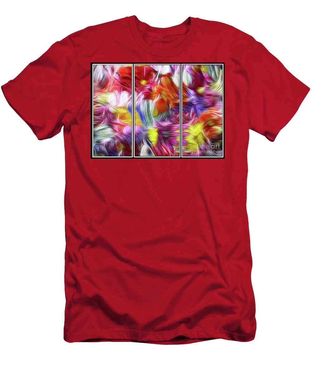 Abstract T-Shirt featuring the painting 9c Abstract Expressionism Digital Painting by Ricardos Creations