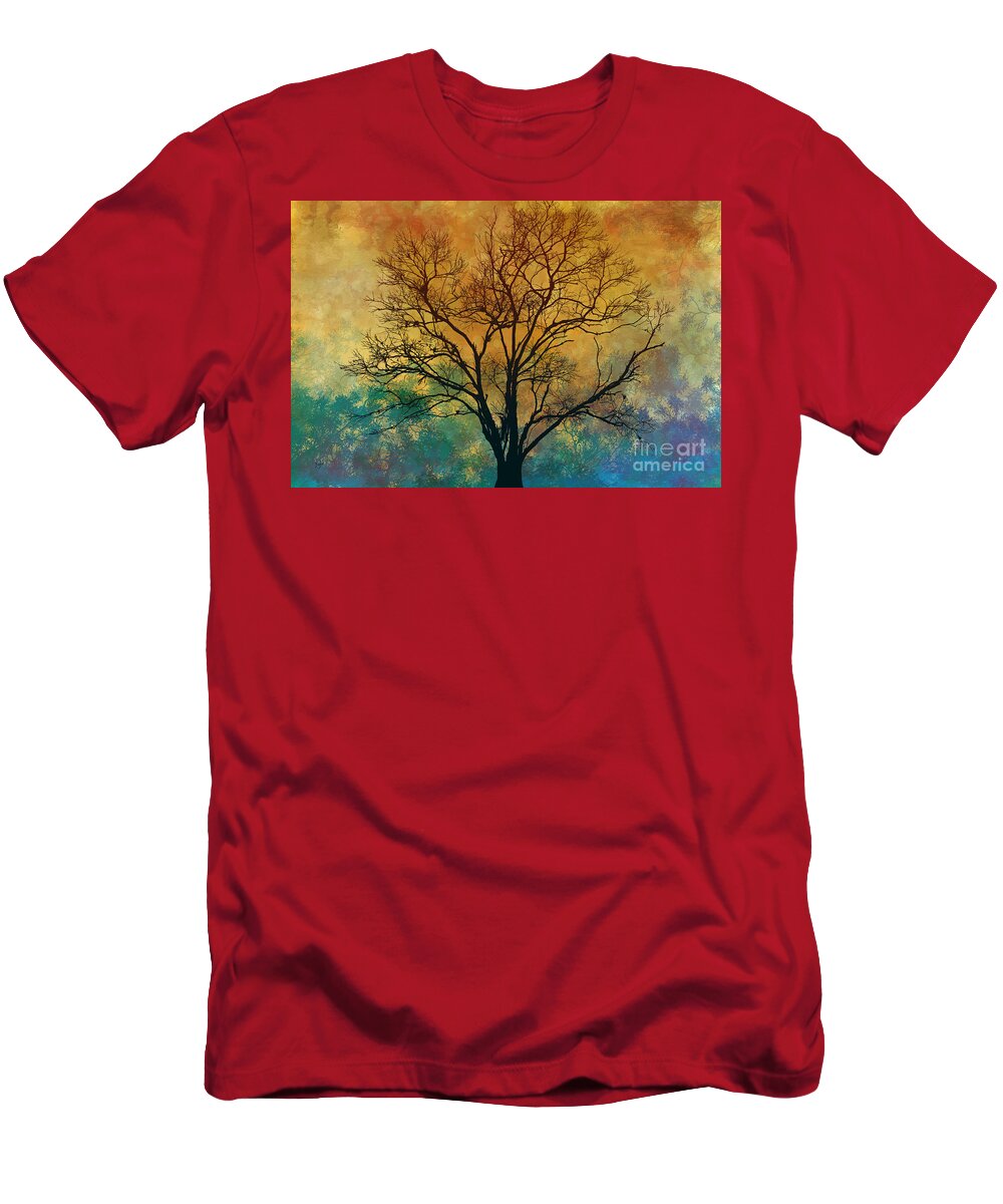 Magnificent T-Shirt featuring the digital art A Magnificent Tree by Peter Awax