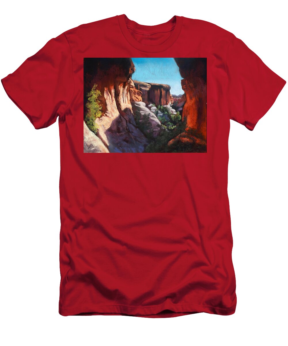 Landscape T-Shirt featuring the painting A Special Place by Sandi Snead