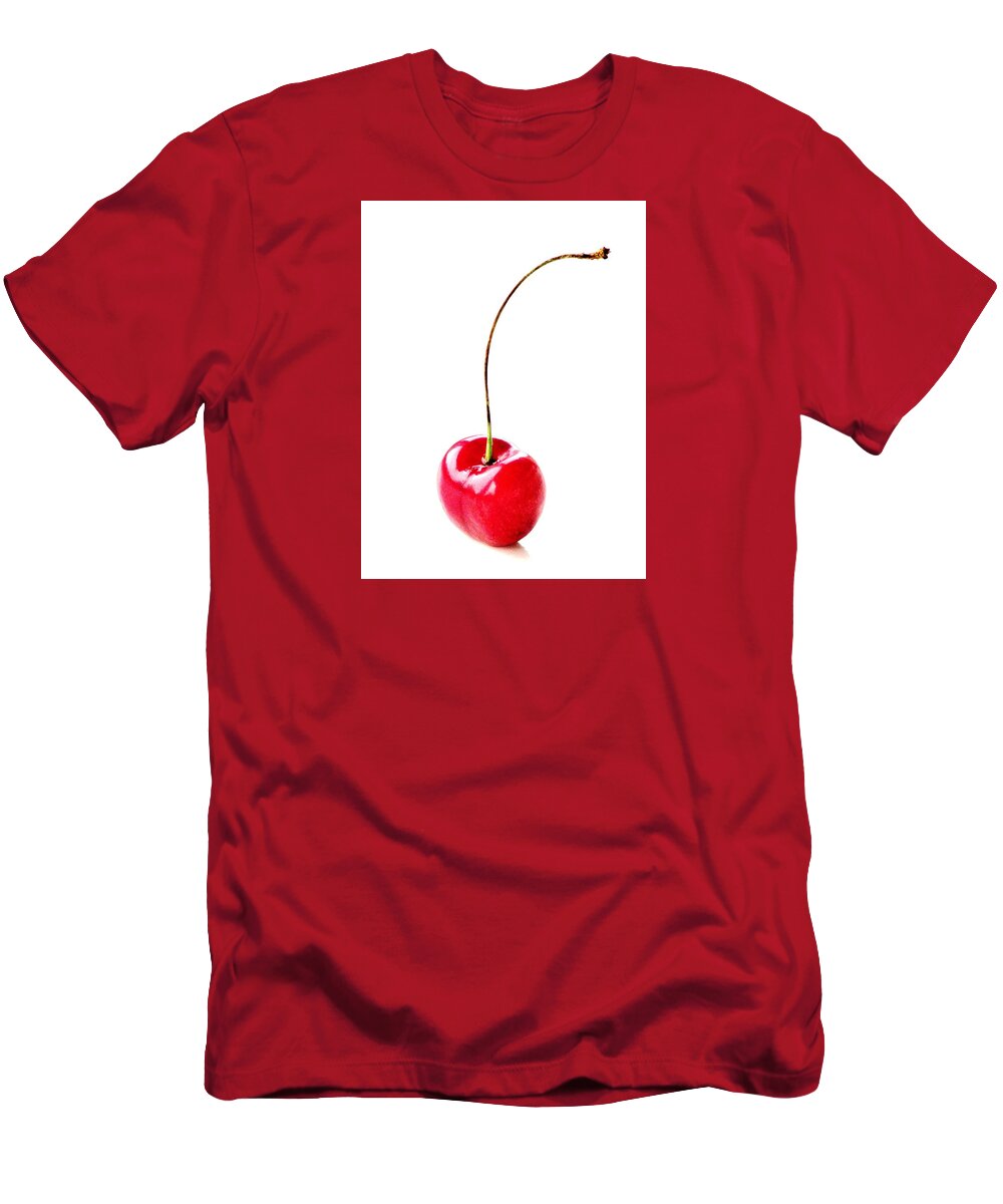 Red Cherries T-Shirt featuring the photograph A Sweet Farewell by Angela Davies