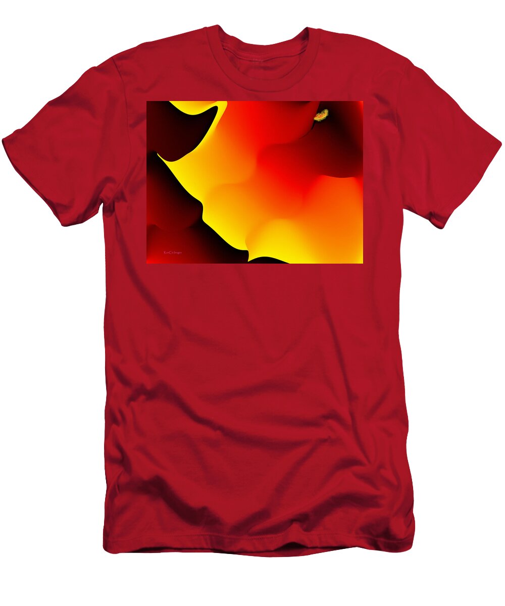 Abstract T-Shirt featuring the digital art Abstract 515 8 by Kae Cheatham