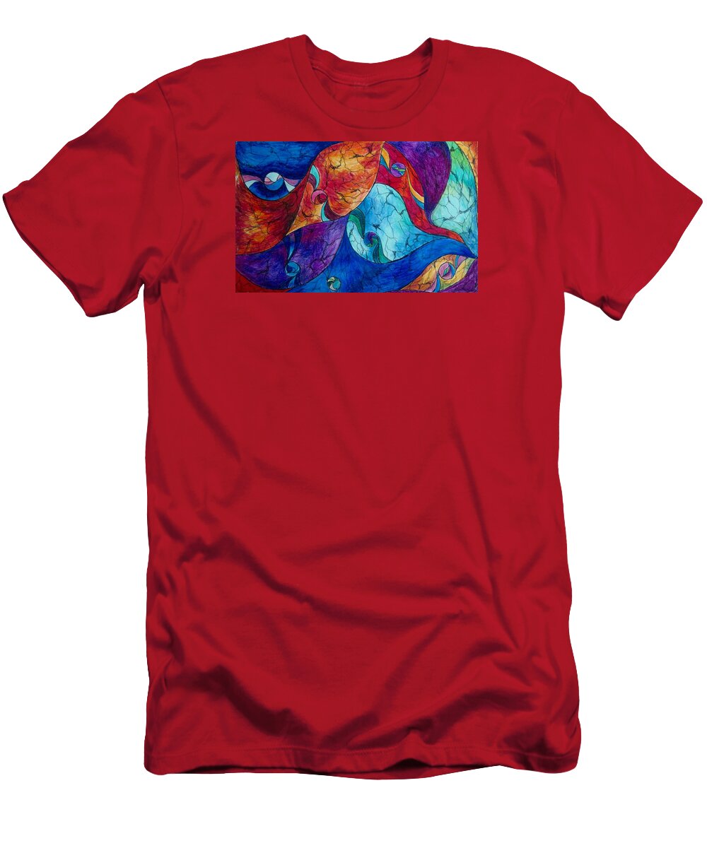 Drawings T-Shirt featuring the drawing Abstract 6 by Megan Walsh