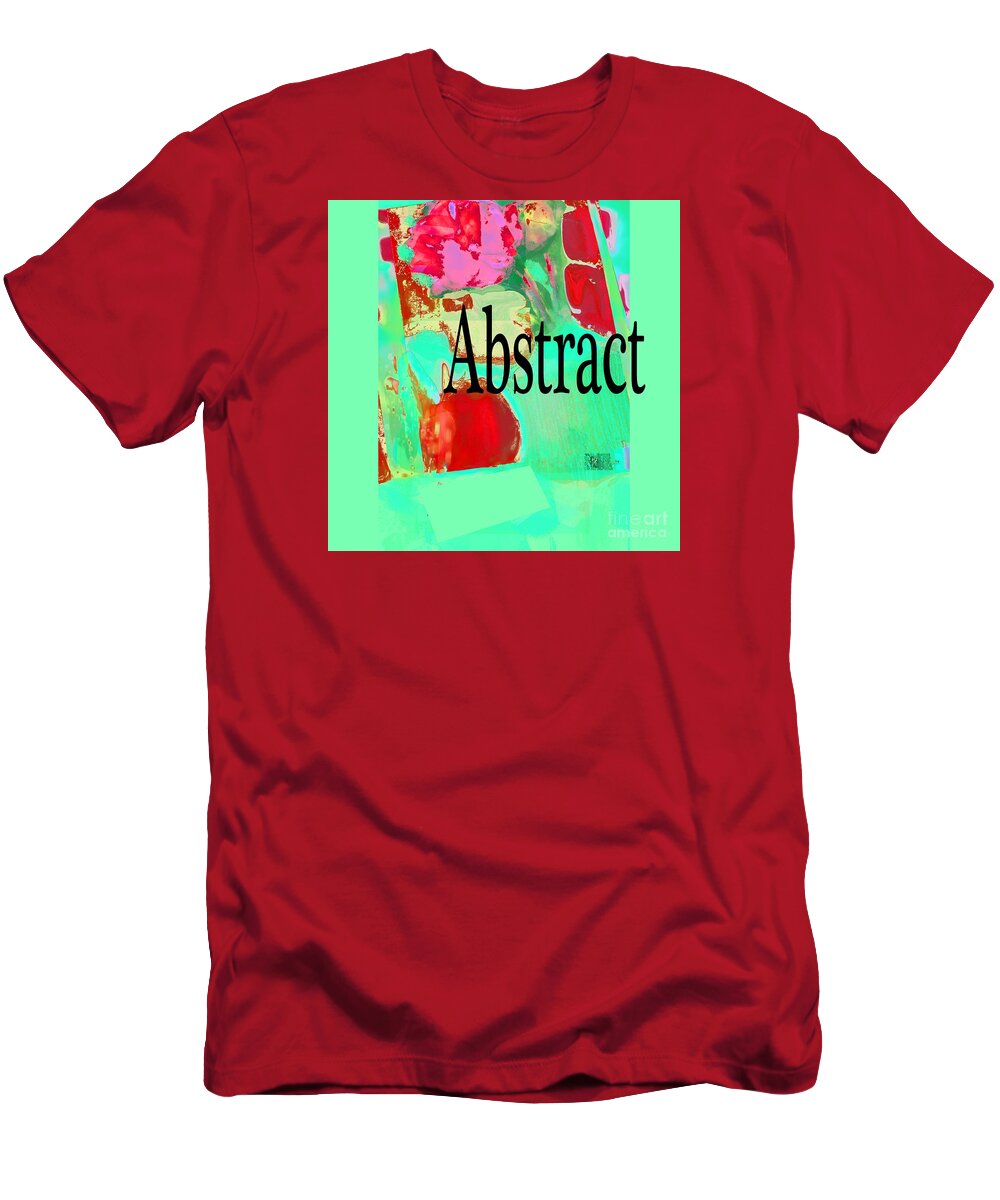 Square T-Shirt featuring the mixed media Abstract #2 by Zsanan Studio