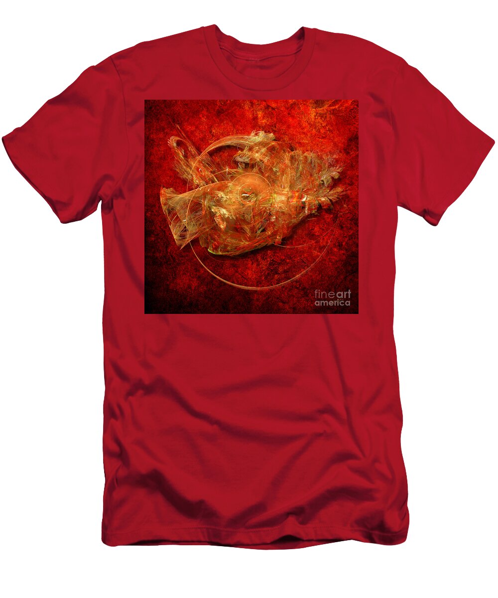 Red T-Shirt featuring the digital art Abstractfantasy No. 1 by Alexa Szlavics
