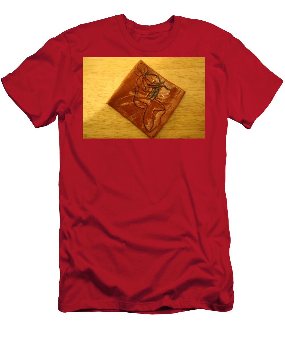 Jesus T-Shirt featuring the ceramic art Accelerate - Tile by Gloria Ssali