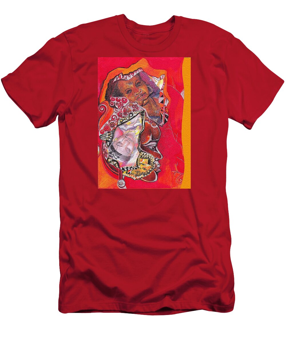 Fantasy T-Shirt featuring the drawing African crown by Bernadett Bagyinka