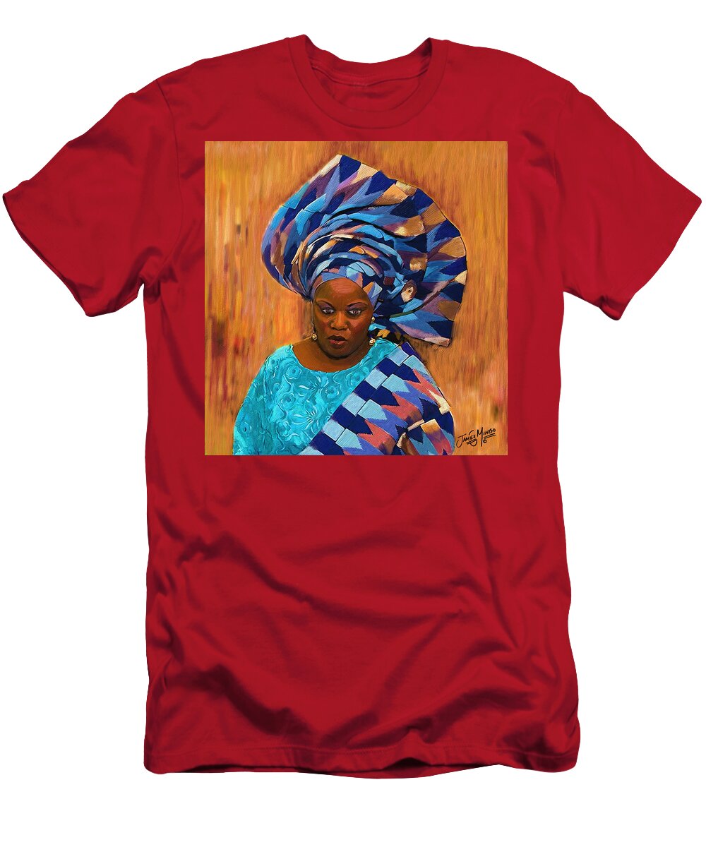 African Woman 5 T Shirt For Sale By James Mingo