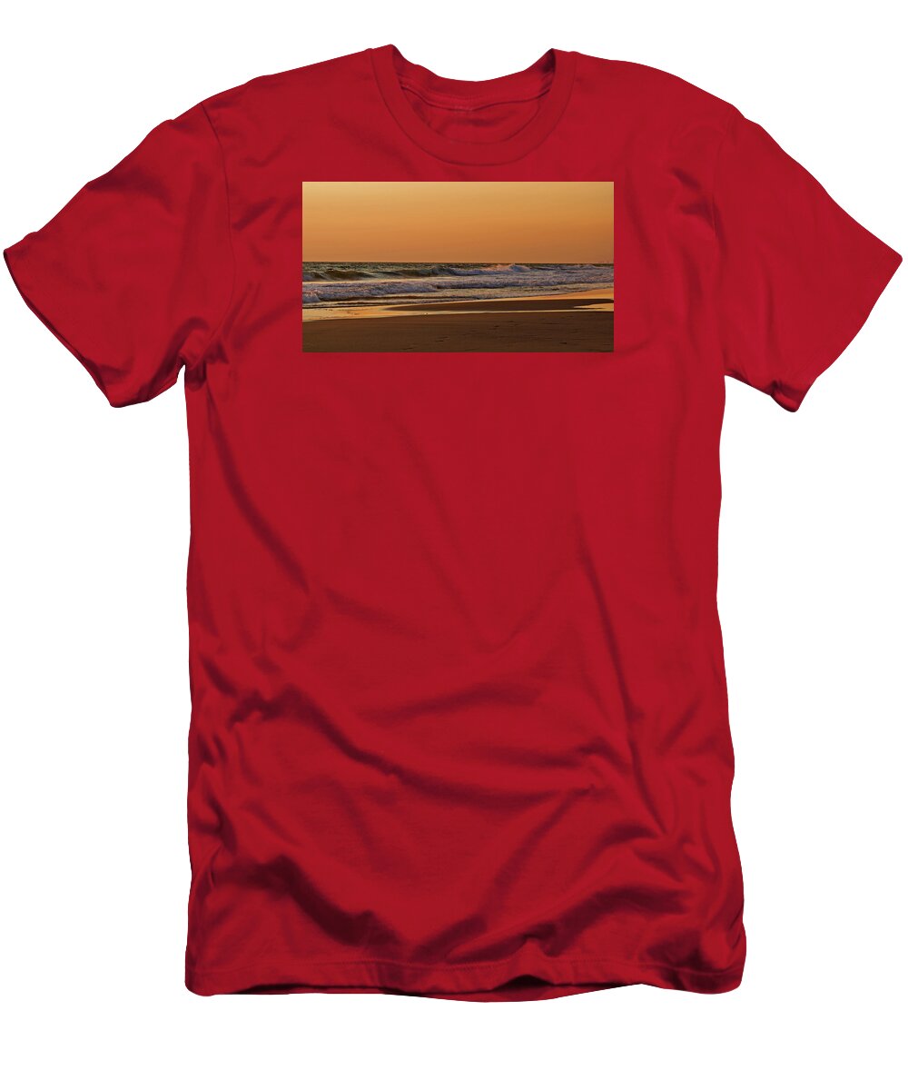 Beach T-Shirt featuring the photograph After A Sunset by Sandy Keeton