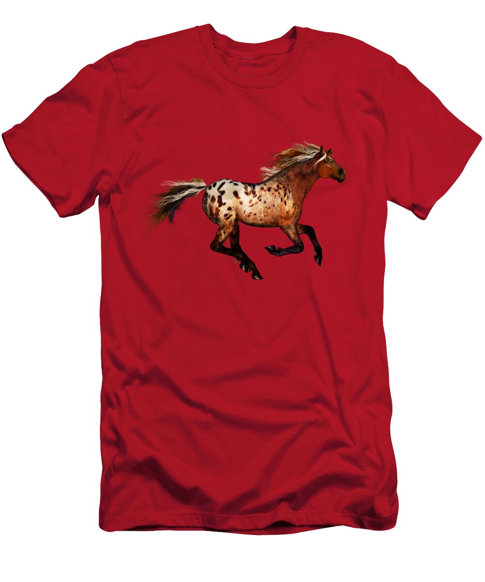 Horse Art T-Shirt featuring the painting An Appaloosa called Ginger by Valerie Anne Kelly