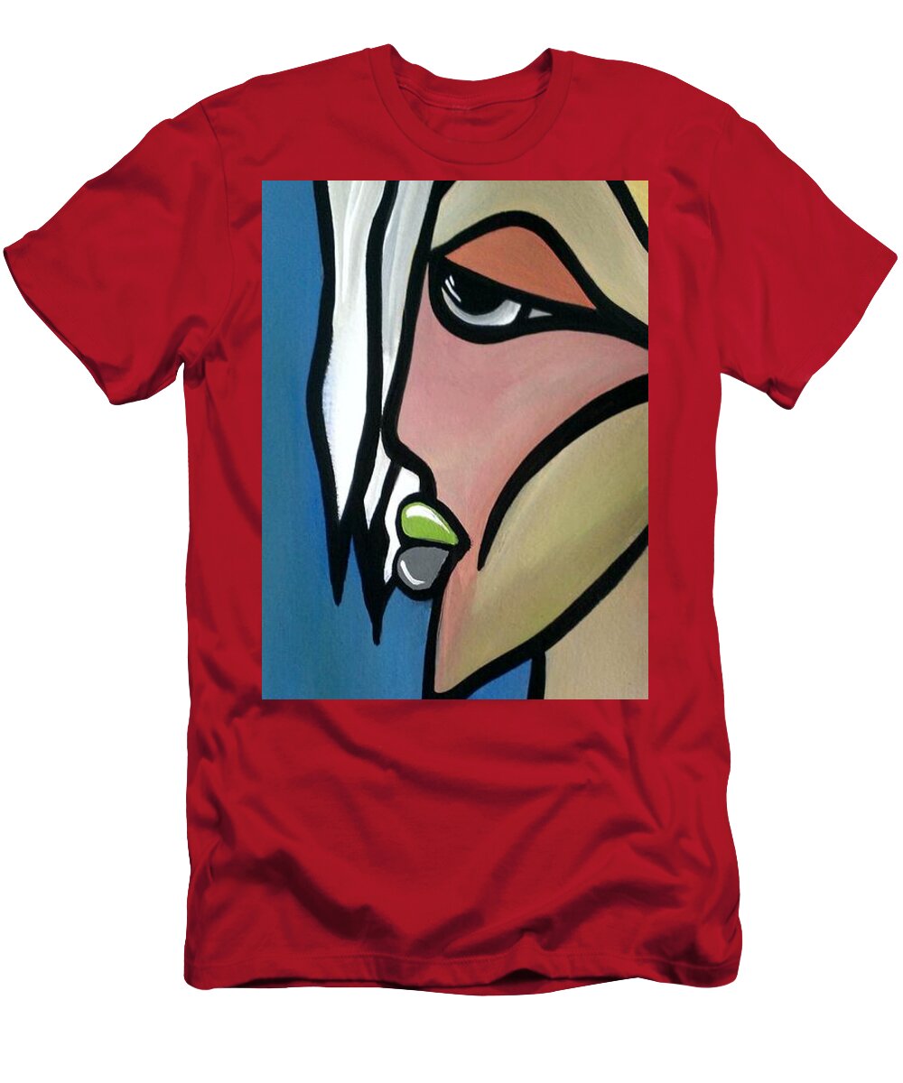 Face T-Shirt featuring the painting Angelo by Lkb Art And Photography