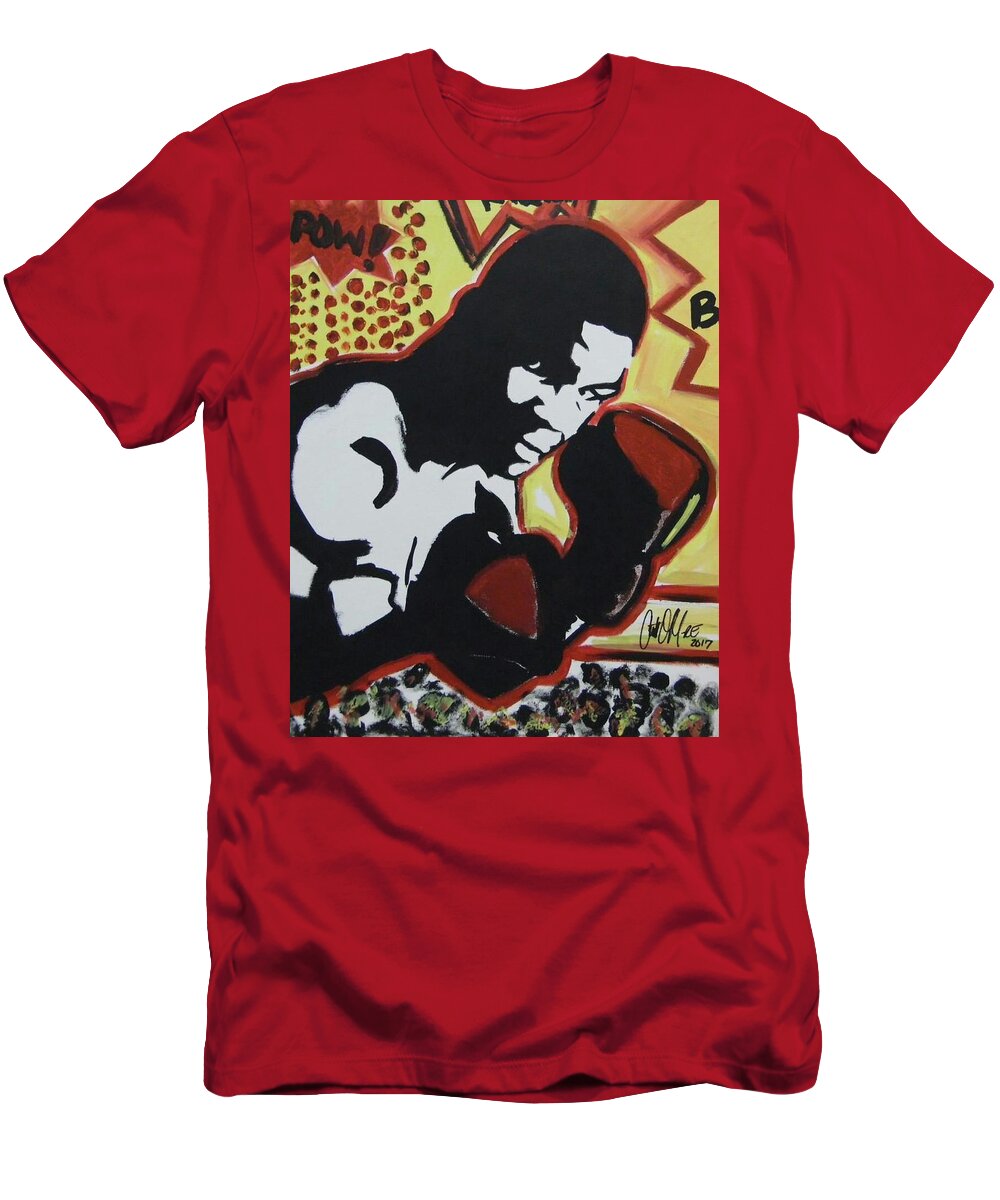 Boxing T-Shirt featuring the painting Animated Mike by Antonio Moore