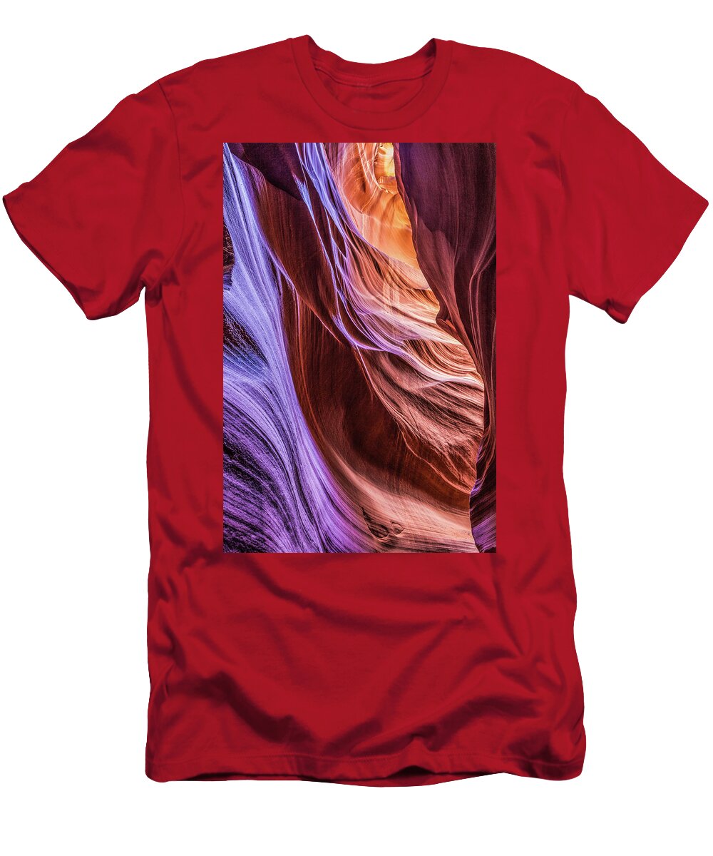Antelope Canyon T-Shirt featuring the photograph Antelope Canyon Air Glow by Lon Dittrick