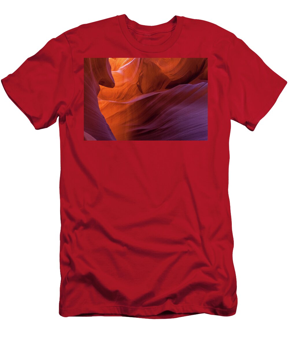Lower Antelope Canyon T-Shirt featuring the photograph Antelope Canyon Fire by Lon Dittrick