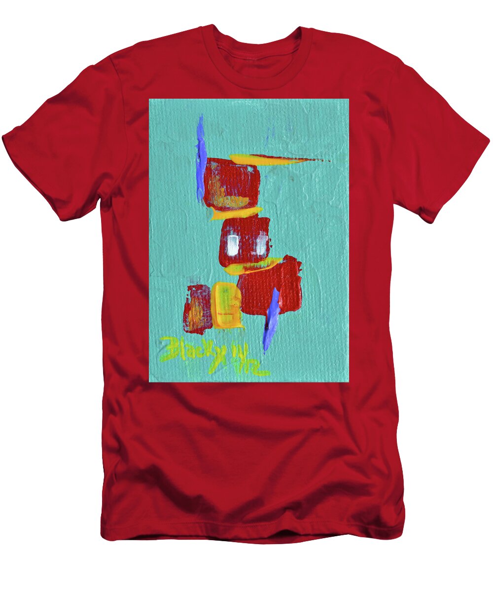 Abstract T-Shirt featuring the painting Apartment Living by Donna Blackhall