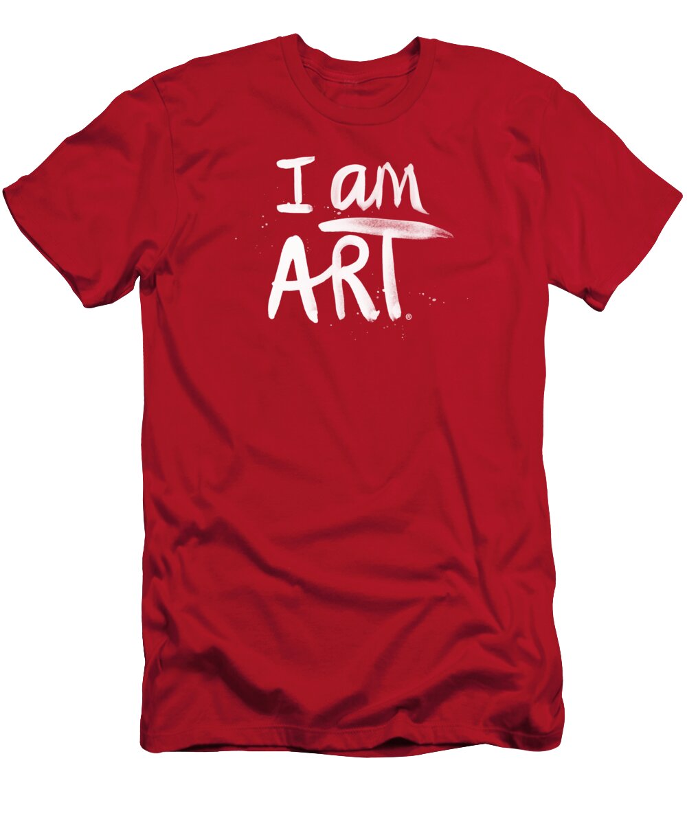 I Am Art T-Shirt featuring the mixed media I Am Art- Painted by Linda Woods