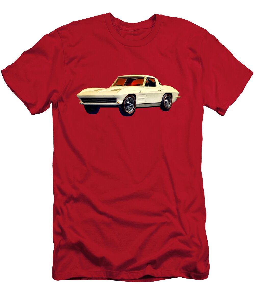 1963 T-Shirt featuring the photograph 1963 Corvette 2nd Generation by Chas Sinklier