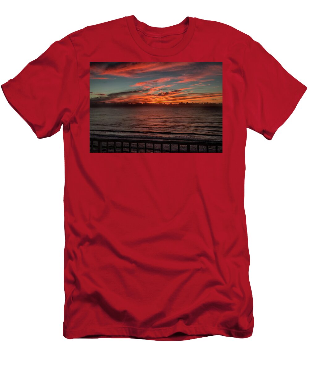 August 2017 T-Shirt featuring the photograph Atlantic Sunrise by Frank Mari