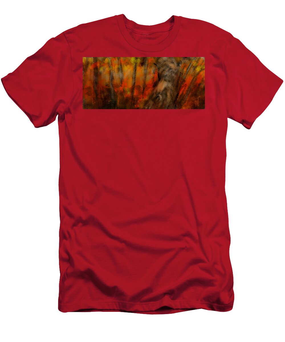 Autumn Colors T-Shirt featuring the digital art Autumn Forest by Jim Vance