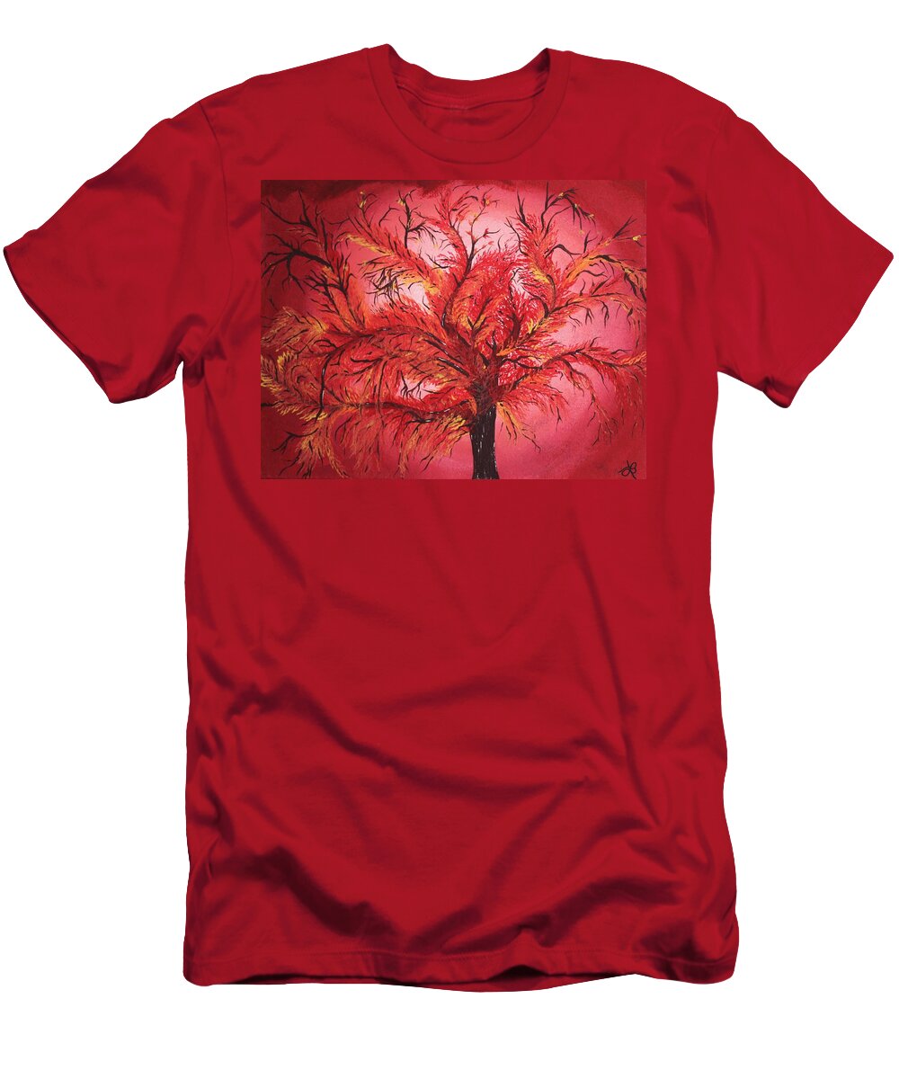 Autumn T-Shirt featuring the painting Autumn by Lkb Art And Photography