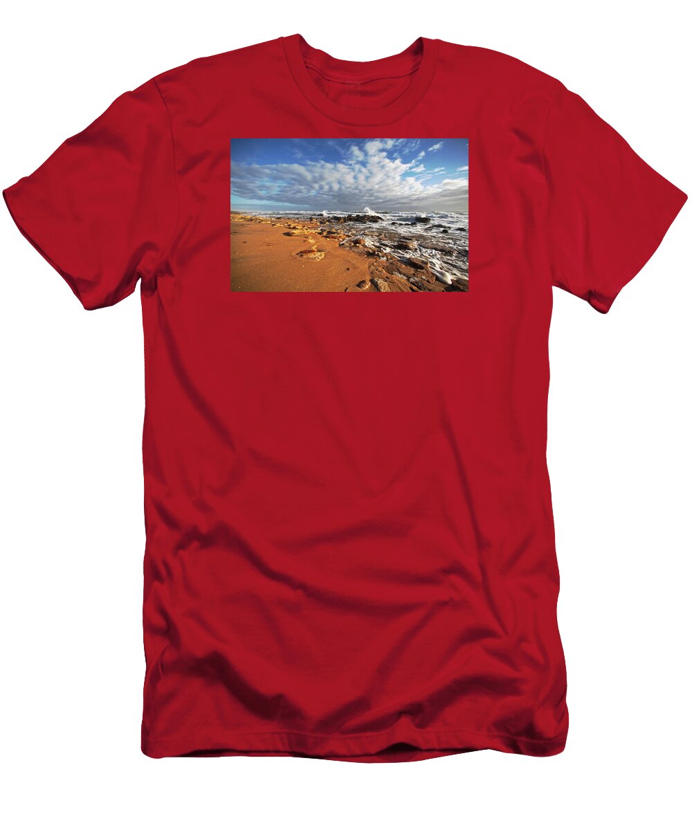  Waves T-Shirt featuring the photograph Beach View by Robert Och
