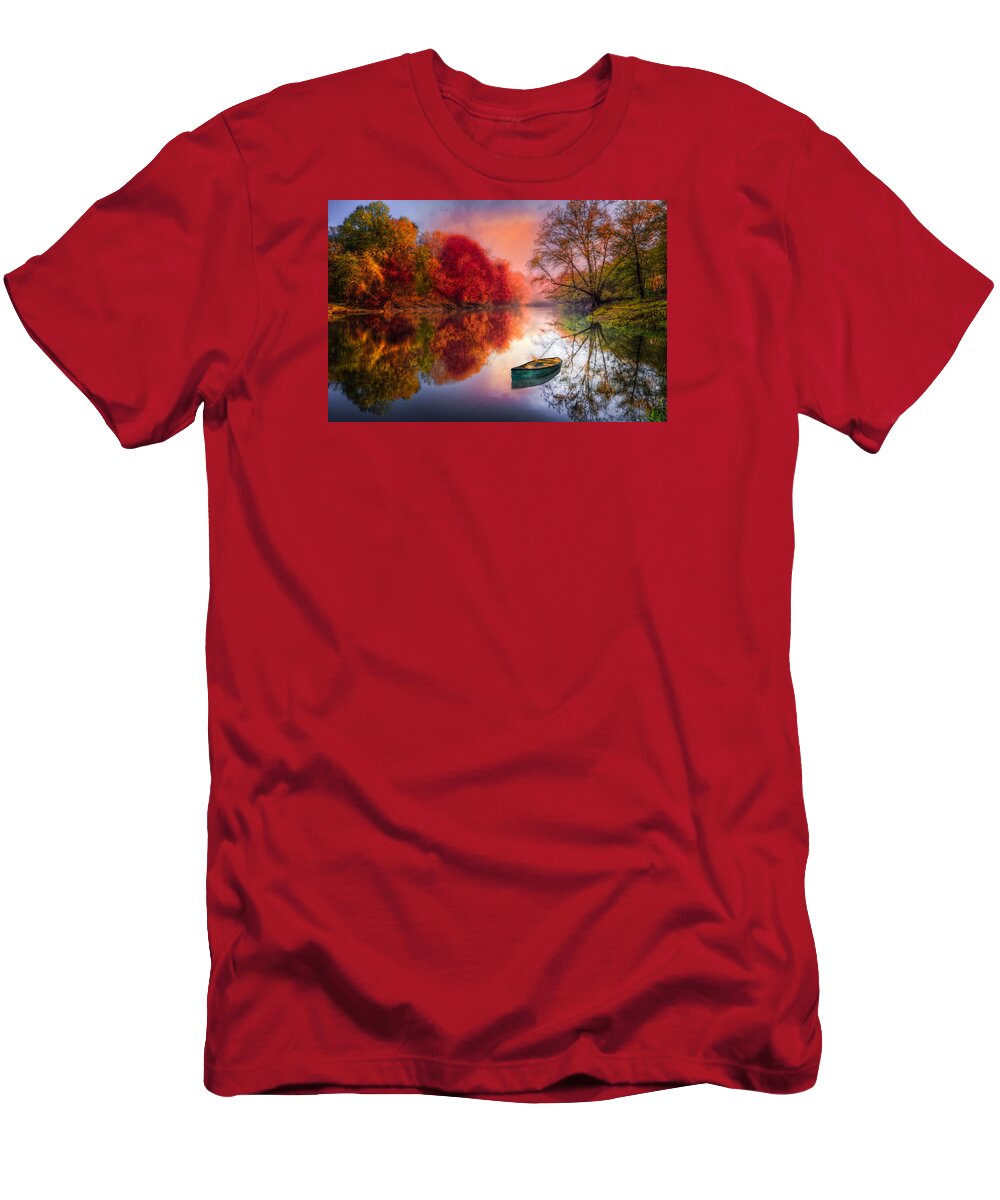 Appalachia T-Shirt featuring the photograph Beauty at the Lake by Debra and Dave Vanderlaan